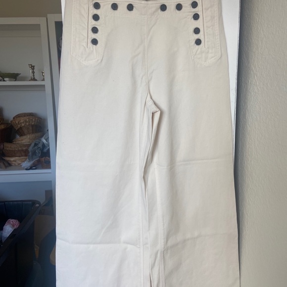 A.L.C. Pierce Crop Wide Leg Crop Twill Sailor Pant size 6 - Picture 10 of 10
